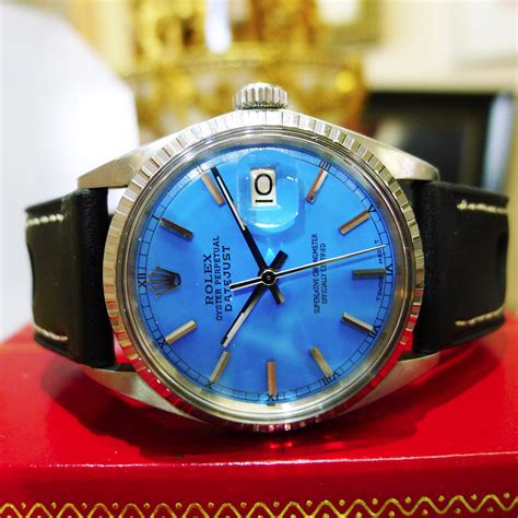 rolex blue men's|rolex blue face watch.